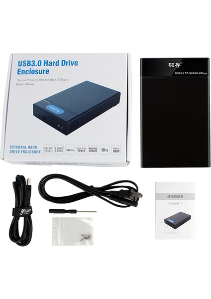 Evrensel Sata 2,5 / 3,5 Inç Usb3.0 Arayüzü Harici Durum Sürücüsü (Yurt Dışından)