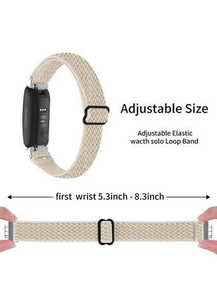 Fitbit Inspire 3 Için Dalga Örgülü Naylon Kayış (Yurt Dışından)