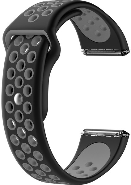 Fit Versa Için Iki Renkli Silikon Saat Kordonu(Turuncu + Gri) (Yurt Dışından)