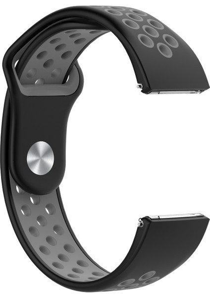 Fit Versa Için Iki Renkli Silikon Saat Kordonu(Turuncu + Gri) (Yurt Dışından)