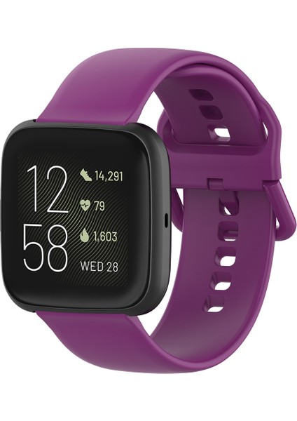 Fit Versa 2 / Versa / Versa / Blaze Için 23MM Renkli Tokalı Silikon Bilek Kayışı Saat Bandı, Boyut: L(Beyaz) (Yurt Dışından)