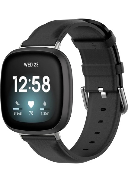 Fitbit Versa 3 / Sense Için Deri Saat Kordonu (Yurt Dışından)