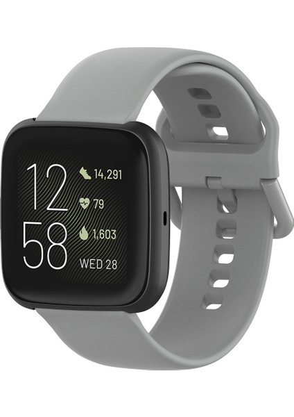 Fit Versa 2 / Versa / Versa / Blaze Için 23MM Renkli Tokalı Silikon Bilek Kayışı Saat Bandı, Boyut: S(Beyaz) (Yurt Dışından)