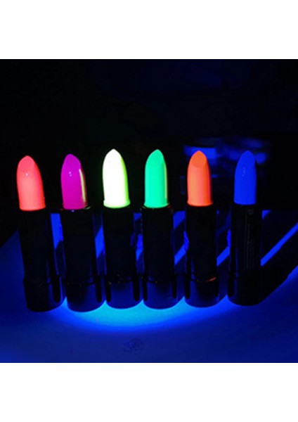 Karanlıkta Parlayan Yanan Uv Neon Ruj Yüz Boyama 6 Adet 6 Renk (4764)