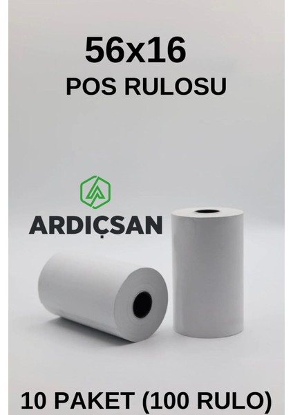 56X16 Termal Yazarkasa Kağıdı Pos Rulosu