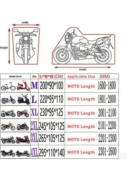 Yağmur Geçirmez Toz Geçirmez ve Güneş Kremi Motosiklet Brandası (Yurt Dışından)