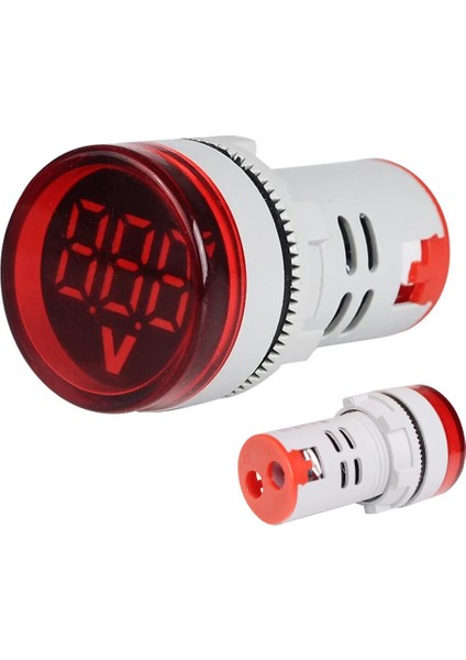 AD22-22V-DC 22 mm Dijital Voltmetre 5-60V Dc Kırmızı