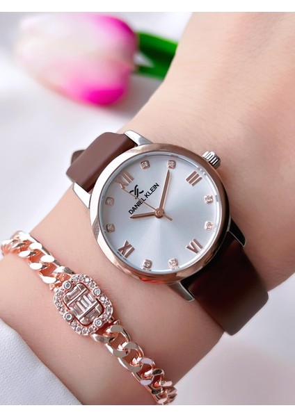 Çelik Kordon ve Deri Kordonlu 30 mt Suya Dayanıklı Kadın Kol Saati 13773X3 fırsatları