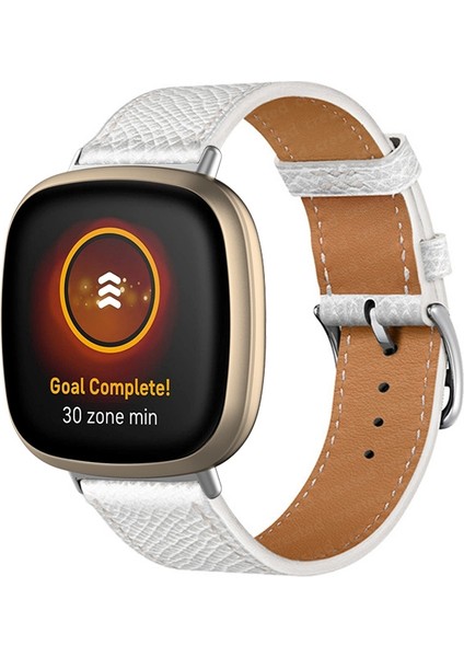 Fit Versa 4 / Sense 2 Için Deri Fitbit Versa 4 / Sense 2 Saat Kayışı (Yurt Dışından)