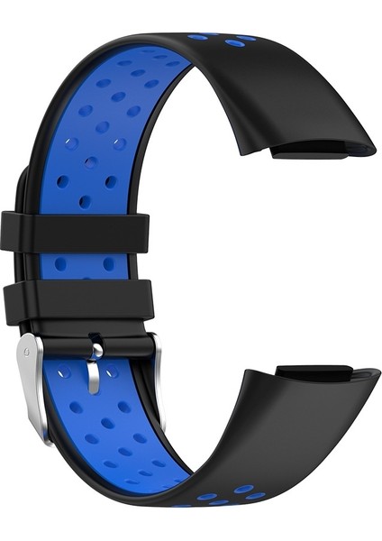 Fitbit Charge 5 Için Çift Renkli Metal Toka Delikli Silikon Saat Kayışı (Yurt Dışından) fiyatları