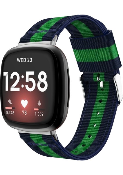 Fit Versa 3 Için Naylon Saat Fitbit Versa 3 Saat Kayışı (Yurt Dışından)