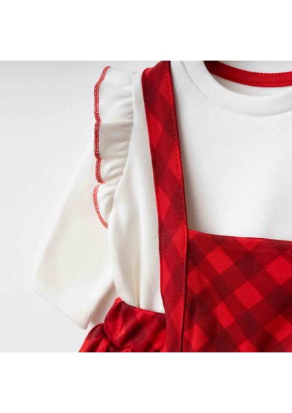 Yılbaşı Konseptli Kız Bebek Salopet Sweat 2'li Takım fırsatları