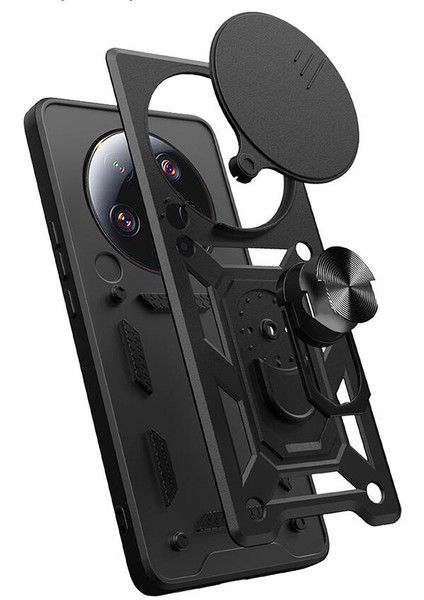 Xiaomi Mi 13 Ultra Kılıf Magnetik Standlı Kamera Korumalı Sürgülü Vega Kapak fiyatları