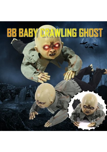 Sesli Işıklı Emekleyen Zombi Bebek Dekor