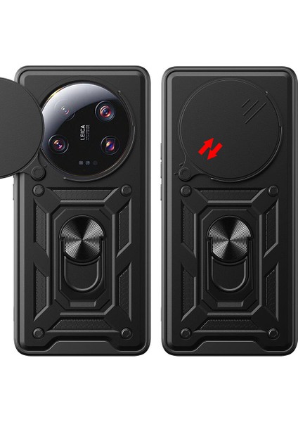 Xiaomi Mi 13 Ultra Kılıf Magnetik Standlı Kamera Korumalı Sürgülü Vega Kapak fiyatları