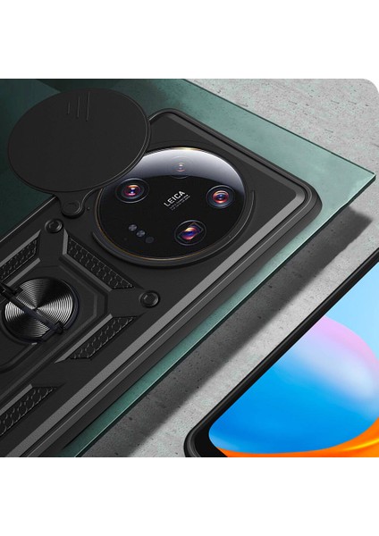 Xiaomi Mi 13 Ultra Kılıf Magnetik Standlı Kamera Korumalı Sürgülü Vega Kapak modelleri