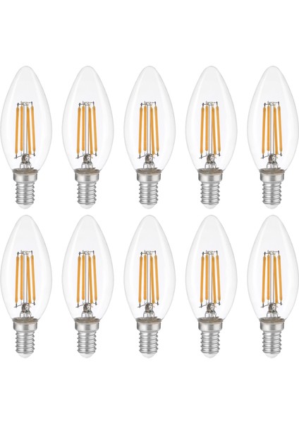 10'lu Rustik LED Ampul 8W 3000K E14 (Gün Işığı)