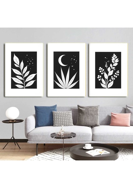 Matisse - Boho - Art Deco - Soyut - Doğa ( 3 Lü Çerçevesiz ) Poster - Afiş - Tablo KR2C01078/