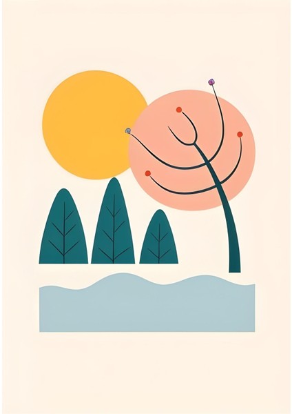 Matisse - Boho - Art Deco - Soyut - Doğa ( 3 Lü Çerçevesiz ) Poster - Afiş - Tablo KR2C01243/ fiyatları