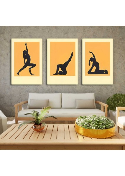 Matisse - Boho - Art Deco - Soyut - Doğa ( 3 Lü Çerçevesiz ) Poster - Afiş - Tablo KR2C01091/
