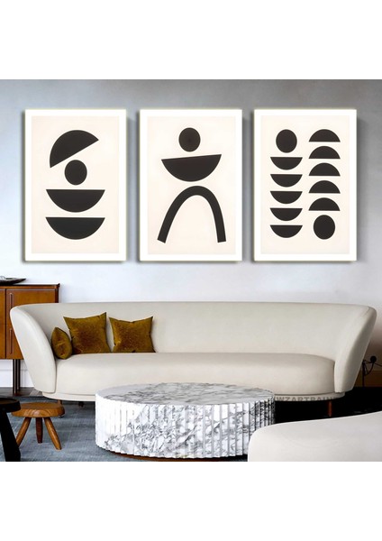 Matisse - Boho - Art Deco - Soyut - Doğa ( 3 Lü Çerçevesiz ) Poster - Afiş - Tablo KR2C01099/