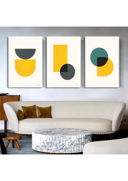 Matisse - Boho - Art Deco - Soyut - Doğa ( 3 Lü Çerçevesiz ) Poster - Afiş - Tablo KR2C01107/