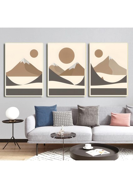 Matisse - Boho - Art Deco - Soyut - Doğa ( 3 Lü Çerçevesiz ) Poster - Afiş - Tablo KR2C01207/