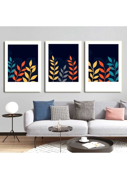 Matisse - Boho - Art Deco - Soyut - Doğa ( 3 Lü Çerçevesiz ) Poster - Afiş - Tablo KR2C01240/