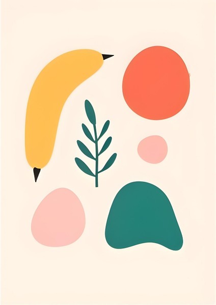 Matisse - Boho - Art Deco - Soyut - Doğa ( 3 Lü Çerçevesiz ) Poster - Afiş - Tablo KR2C01242/ fiyatları