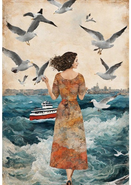 Matisse - Boho - Art Deco - Soyut - Doğa ( 3 Lü Çerçevesiz ) Poster - Afiş - Tablo KR2C01298/