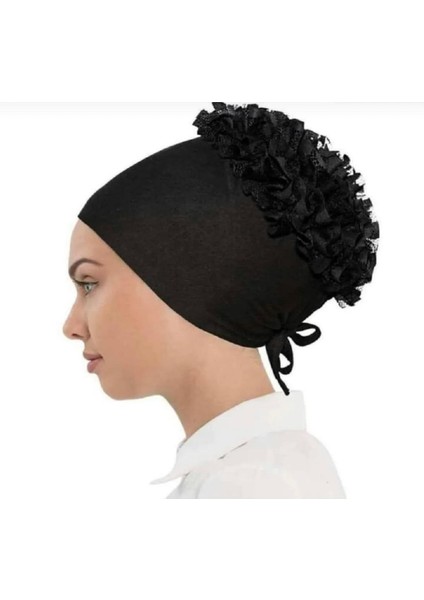 3 Lü Fırfırlı Dikişli Bone Siyah fiyatları