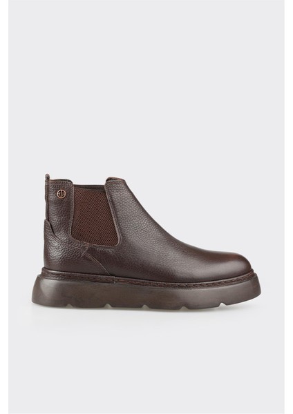 Kahve Deri Erkek Günlük Bot