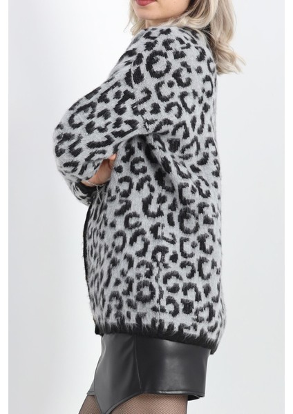 Perıdıva Uzun Leopar Hırka Grileopar - 20859.1612.