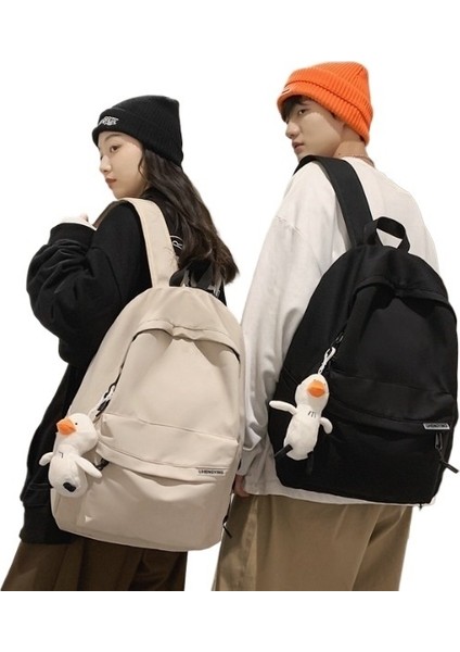 Basit Büyük Kapasiteli Seyahat Sırt Çantası Öğrenci Okul Çantası (Yurt Dışından)