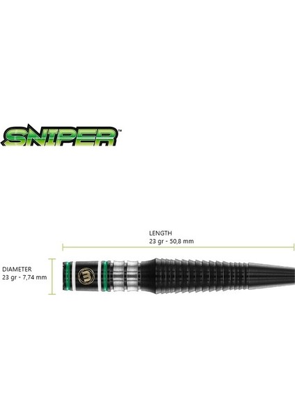 Sniper Black %90 Tungsten Çelik Uçlu Dart Oku modelleri