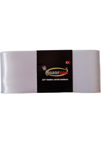 Beyaz 60 mm 10 Metre Saten Kurdela