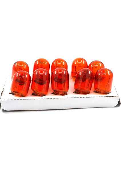 Ampul 12V 21/5W 1016 Dipsiz Sarı Ampul T20 Çift Duy 10 Adet