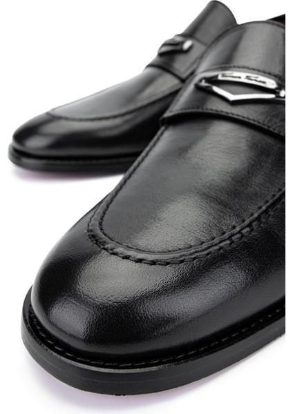 Erkek Deri Siyah Loafer Ayakkabı 1016 365 Erk Ayk SK24-25 Sıyah fırsatları