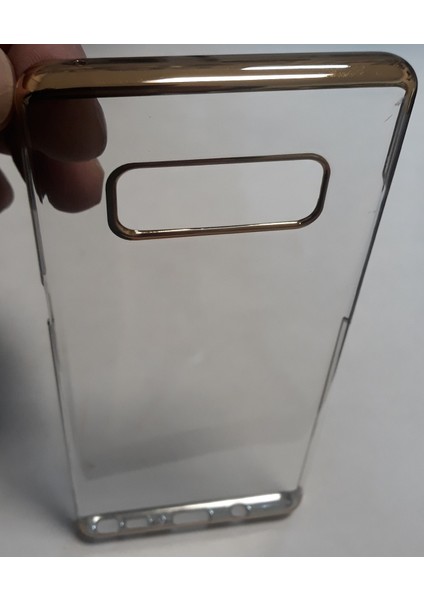 Samsung Note 8 Kenarları Renk Atmayan Gold Şık Lüx Kılıf