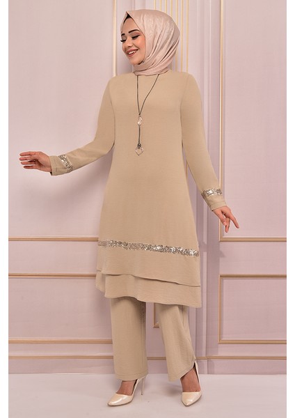 Kadın Moda Tesettür Giyim Abiye Takım Elbise 2680