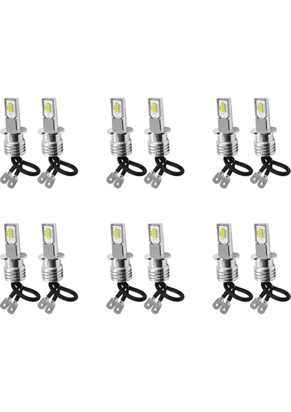 12X H3 Süper Parlak LED Far Sis Farı Sürüş Lambası Ampul Kiti 6000K Beyaz 10W (Yurt Dışından)