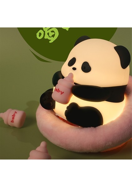 Panda Gece Lambası-Bebek, Yumuşacık Kısılabilir LED Lamba, Kawaii Hediyeler Şeyler, Yatak Odası Için Sevimli Dekor (Yurt Dışından)