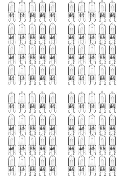 80 Adet G9 Halojen Ampuller, 40W Şeffaf Lambalar Kısılabilir, Avizeler, Kolyeler, Peyzaj Işıkları Için Sıcak Beyaz 2800K (Yurt Dışından)