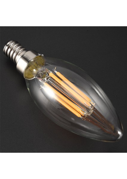 Kısılabilir E12 6W Cob Mum Alev Filament LED Ampul Lamba 10*3.5cm (Yurt Dışından)