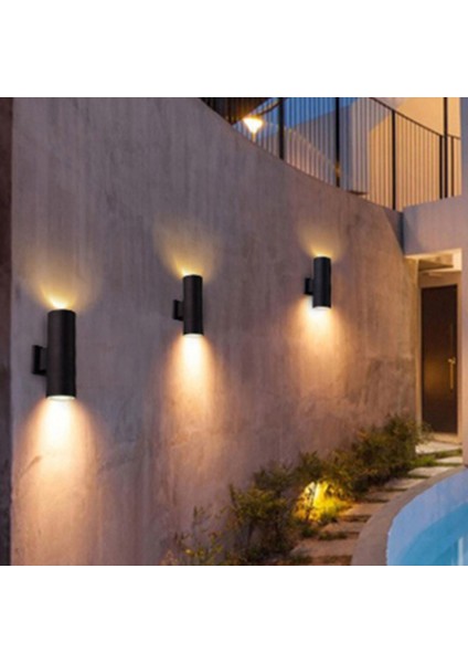 LED Dış Duvar Lambası Su Geçirmez Modern Basit Yukarı ve Aşağı Aydınlatma Çift Kafa Otel Avlu Bahçe (Yurt Dışından) fiyatları