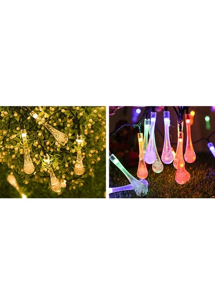 100 LED Güneş Dize Işıklar Veranda Bahçe Tatil Süslemeleri Için Su Geçirmez Yağmur Damlası Peri-Renk (Yurt Dışından) fiyatları
