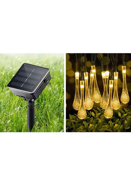 100 LED Güneş Dize Işıklar Veranda Bahçe Tatil Süslemeleri Için Su Geçirmez Yağmur Damlası Peri-Renk (Yurt Dışından) fırsatları