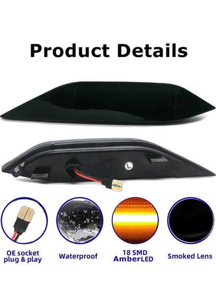 Araba LED Yan Işaretleyici Işık Dönüş Sinyali Flaşör Gösterge Lambaları 95863107200 95863107100 958 2011-2014 Için (Yurt Dışından) modelleri