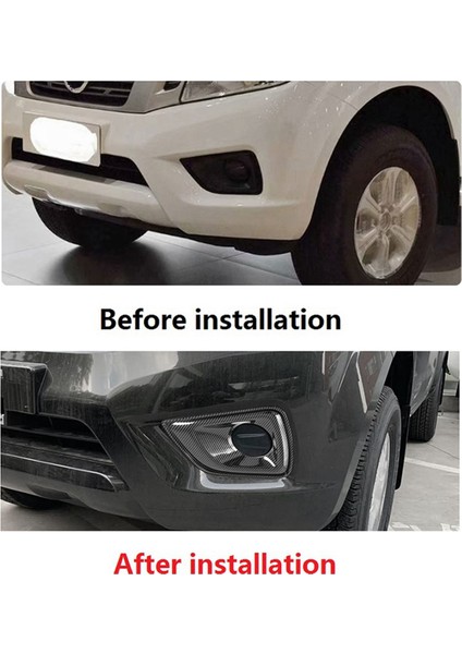 4x Navara NP300 2016-2021 Karbon Fiber Araba Ön Sis Lambası Lambası Dekoratif Çerçeve Kapak Trim Etiket (Yurt Dışından) modelleri