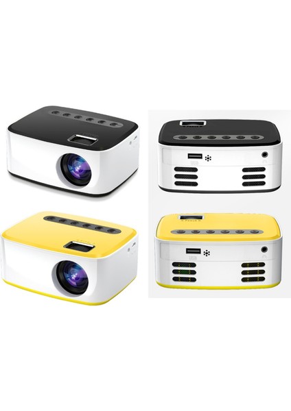 Projektör LED 1080P Aynı Ekran Versiyonu Kablosuz Cep Telefonu Mını Ev Sineması Video Oynatıcı Ab Tak-A (Yurt Dışından)